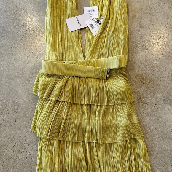 Sabina Musayev Skylar tiered metallic knit mini dress. Size L. $555 NWT - Picture 3 of 3